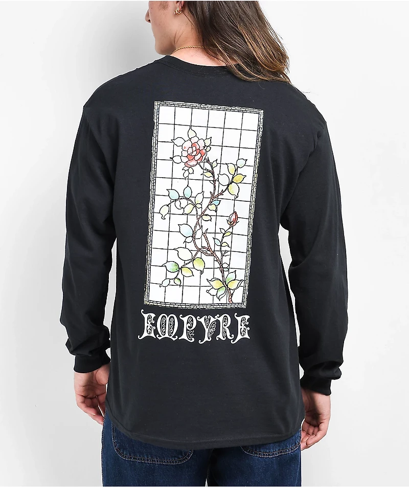 Empyre Glass Rose Black Long Sleeve T-Shirt