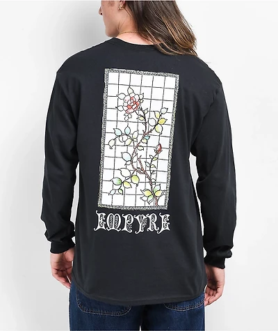 Empyre Glass Rose Black Long Sleeve T-Shirt