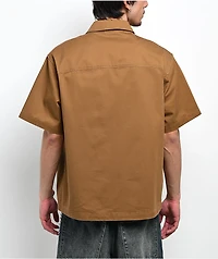 Empyre Glen Brown Zip Work Shirt