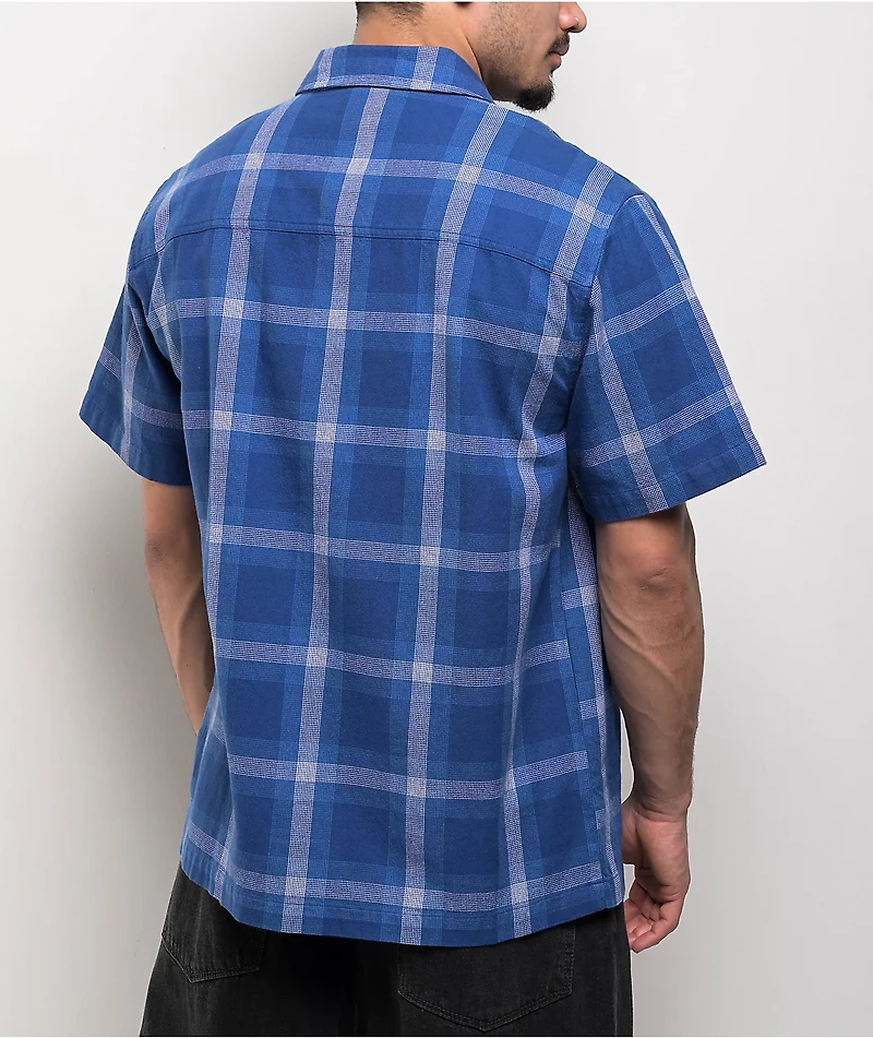 Empyre Glen Shadow Plaid Blue Button Up Shirt