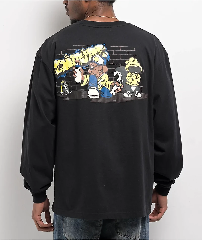 Empyre Graff Animals Black Long Sleeve T-Shirt