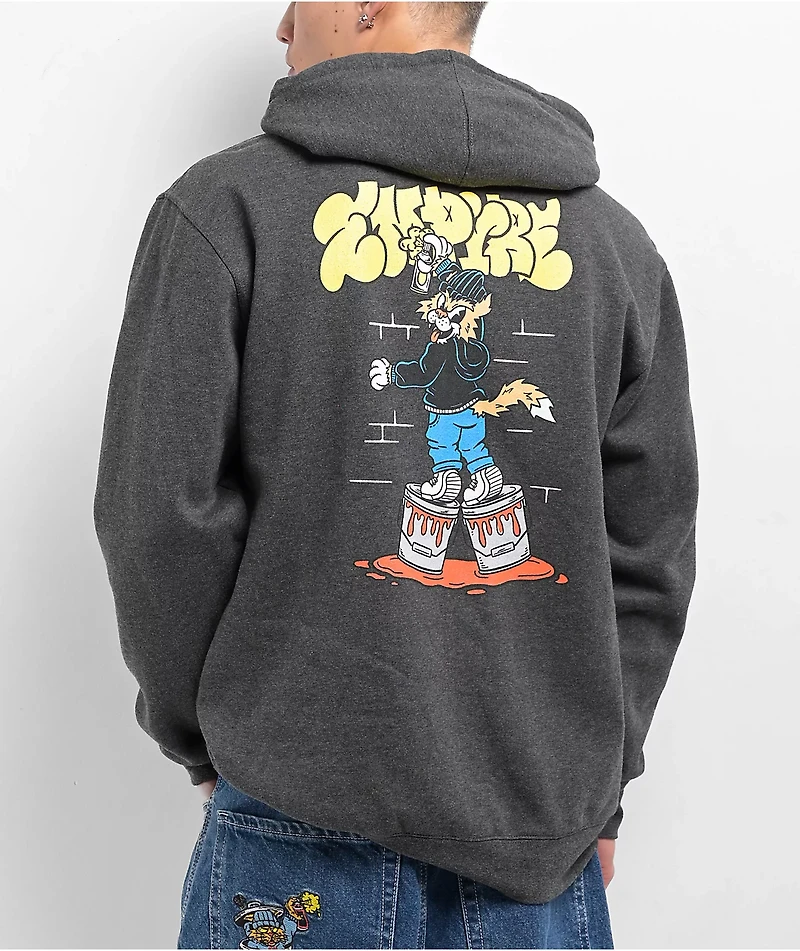 Empyre Graff Cat Grey Hoodie