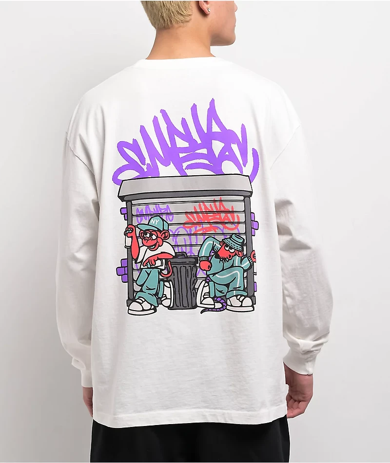 Empyre Graff Scene White Long Sleeve T-Shirt