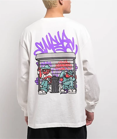 Empyre Graff Scene White Long Sleeve T-Shirt