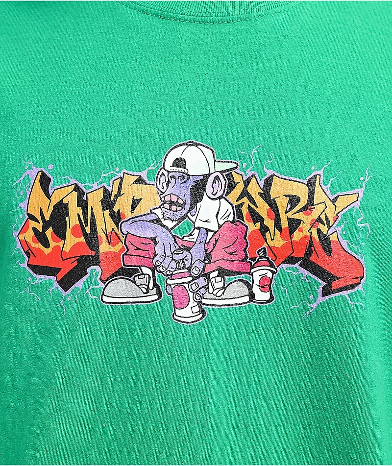 Empyre Graffiti Ape Green Long Sleeve T-Shirt