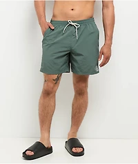 Empyre Graffiti Floater Dark Green Board Shorts