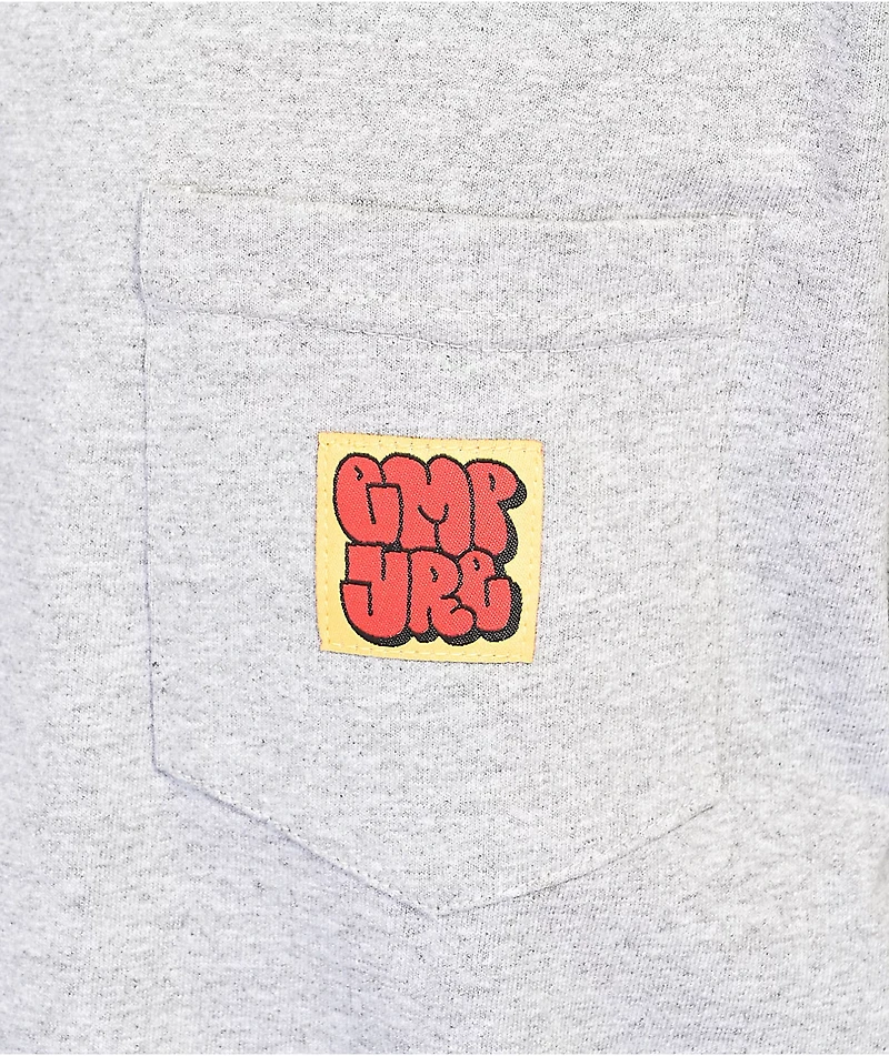 Empyre Graffiti Grey Long Sleeve Pocket T-Shirt