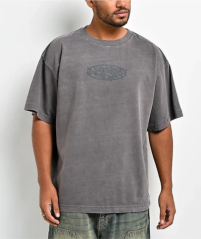 Empyre Graffiti Oval Logo Vintage Grey T-Shirt