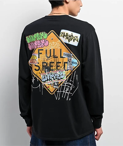 Empyre Graffiti Sign Black Long Sleeve T-Shirt
