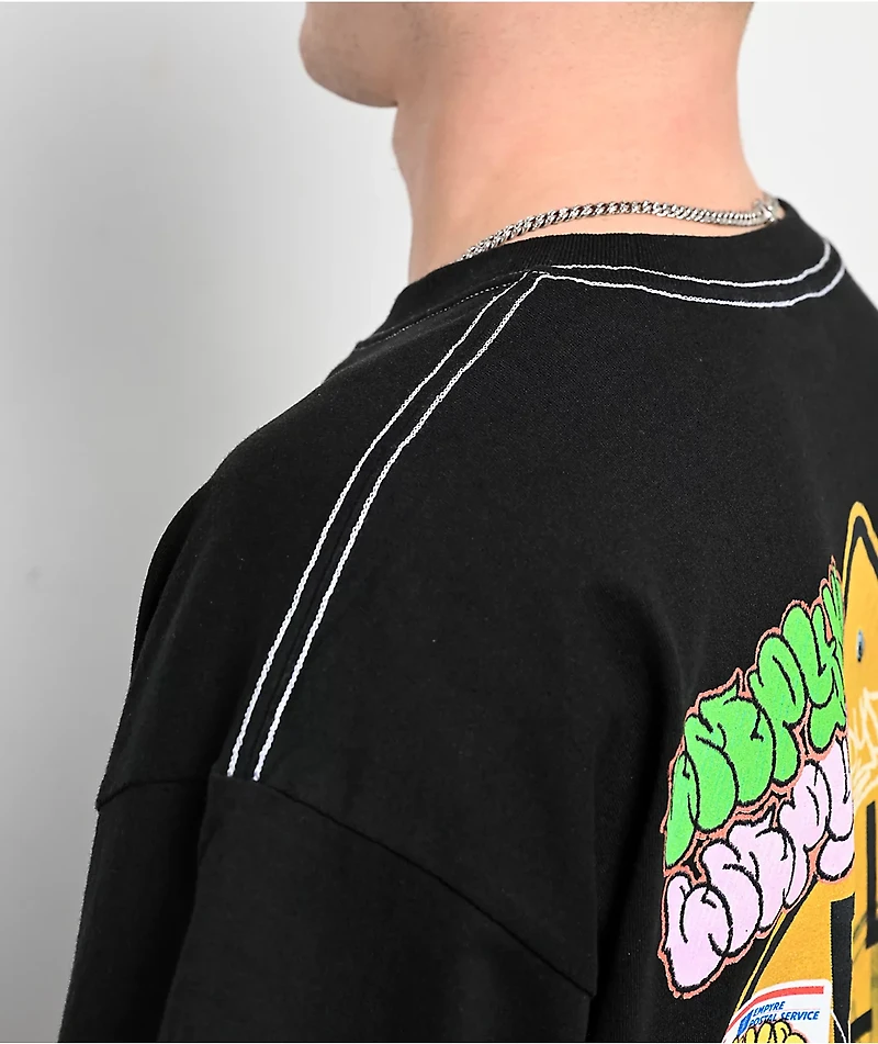 Empyre Graffiti Sign Embroidered Black T-Shirt