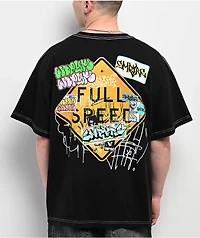 Empyre Graffiti Sign Embroidered Black T-Shirt