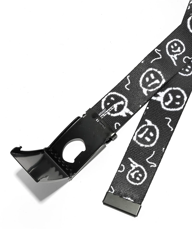 Empyre Graffiti Smile Black Web Belt