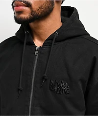 Empyre Grate Black Hooded Canvas Jacket
