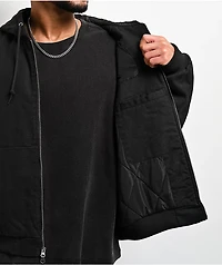 Empyre Grate Black Hooded Canvas Jacket