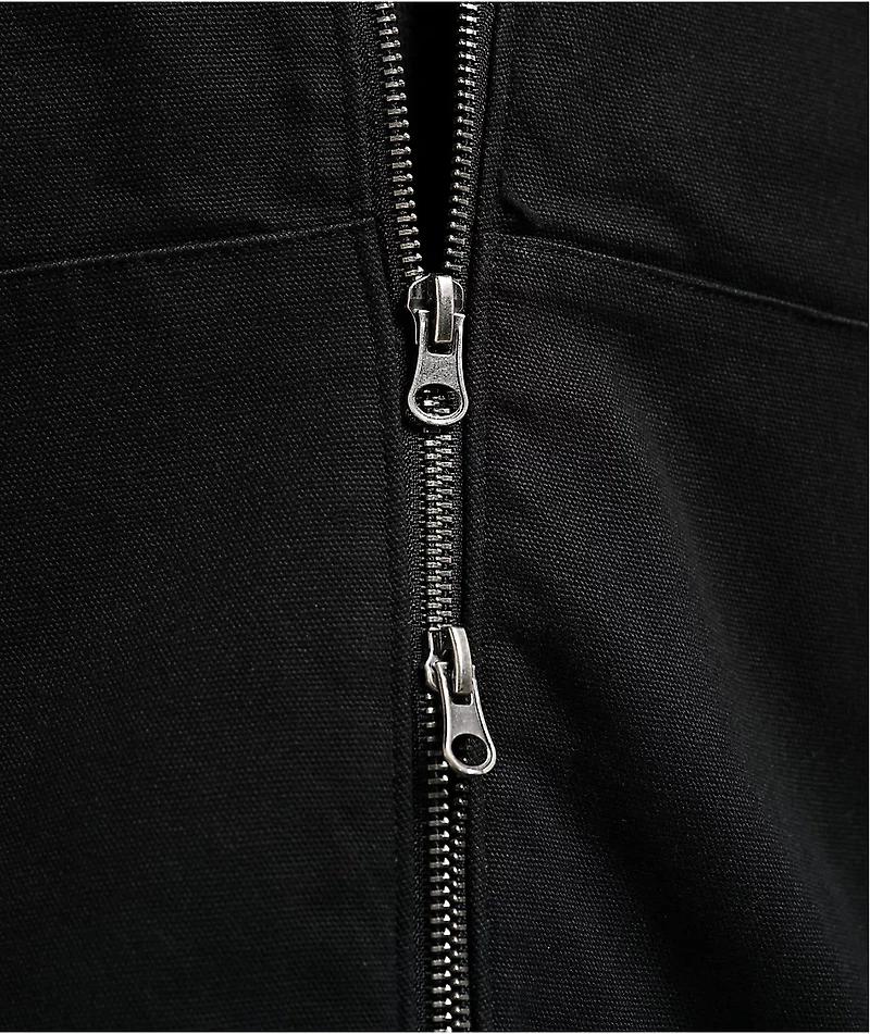 Empyre Grate Black Hooded Canvas Jacket