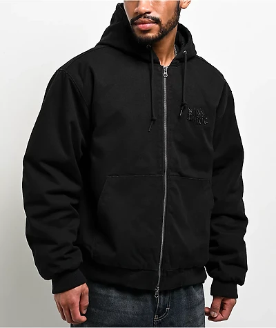 Empyre Grate Black Hooded Canvas Jacket