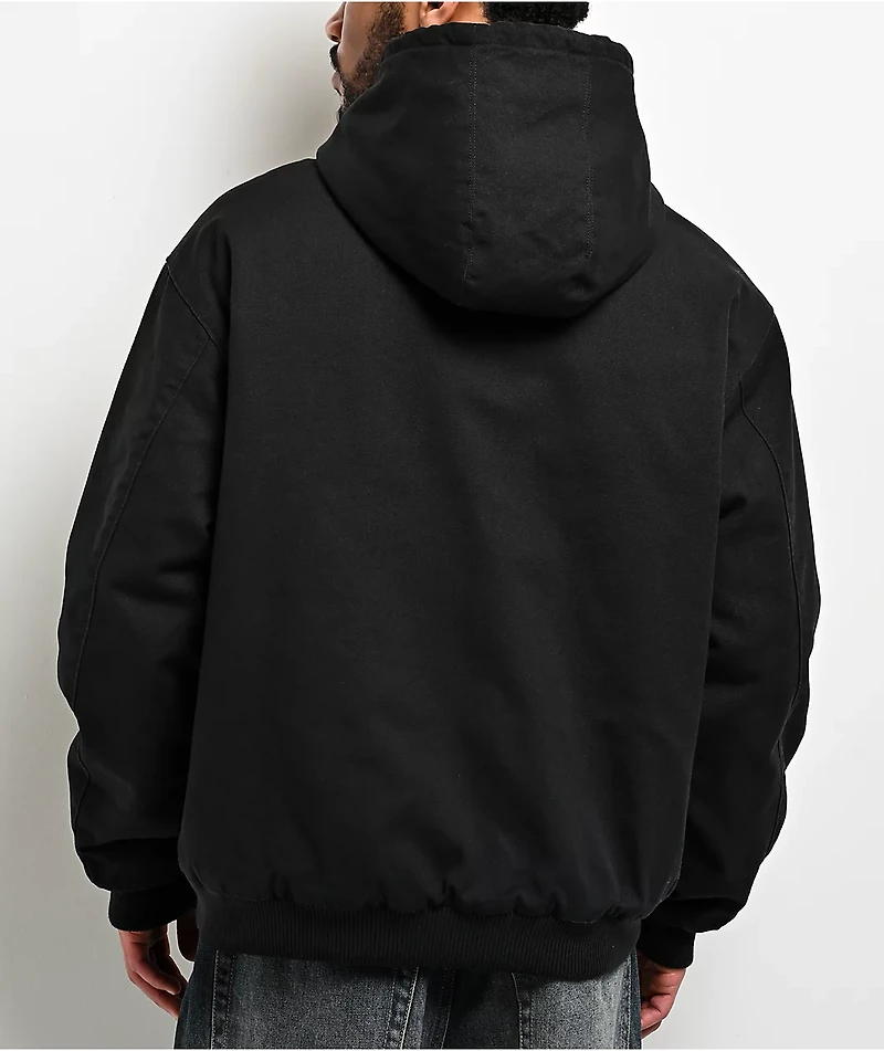 Empyre Grate Black Hooded Canvas Jacket