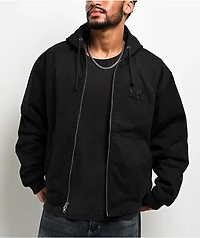 Empyre Grate Black Hooded Canvas Jacket