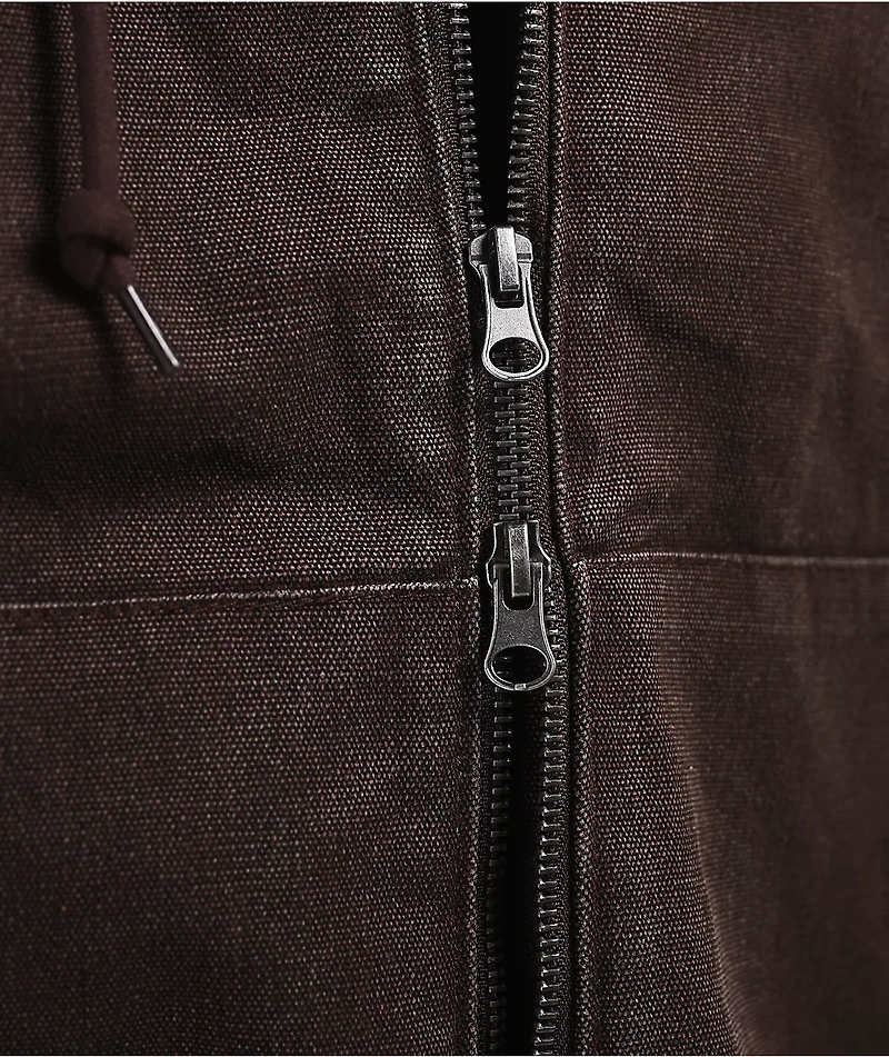 Empyre Grate Brown Hooded Canvas Jacket