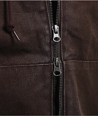 Empyre Grate Brown Hooded Canvas Jacket