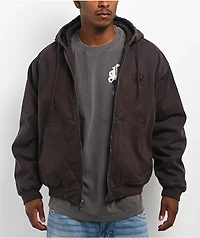 Empyre Grate Brown Hooded Canvas Jacket