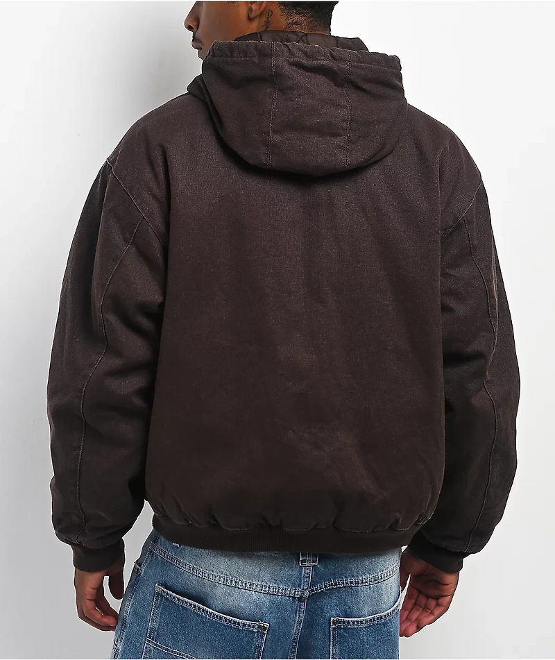 Empyre Grate Brown Hooded Canvas Jacket