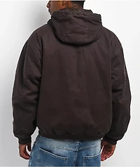 Empyre Grate Brown Hooded Canvas Jacket