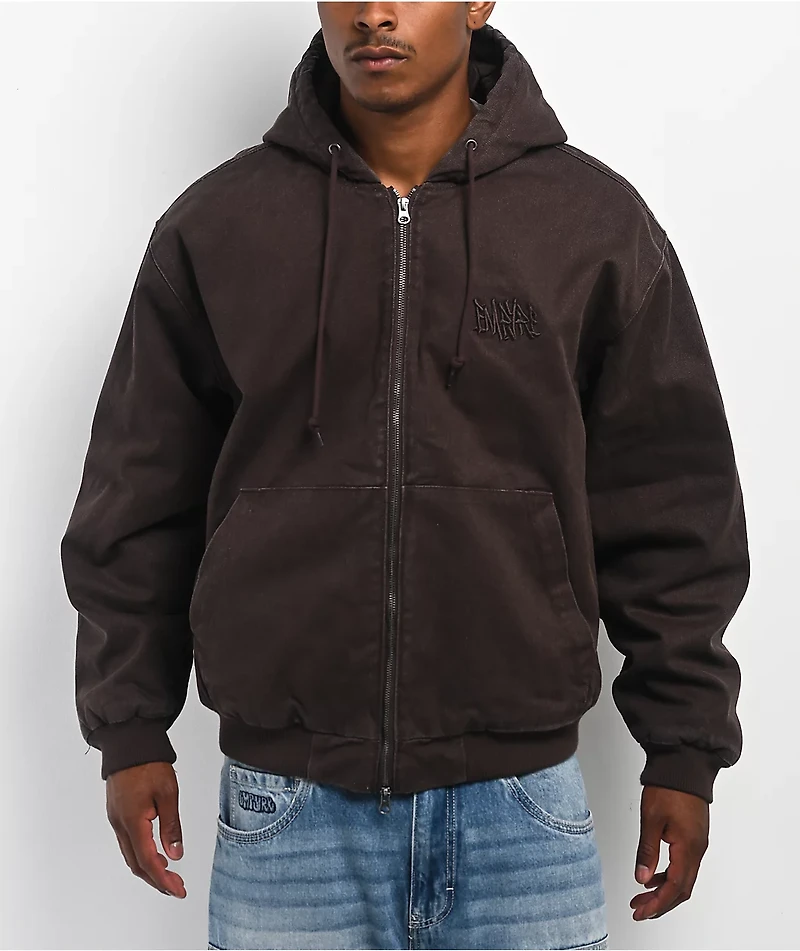 Empyre Grate Brown Hooded Canvas Jacket