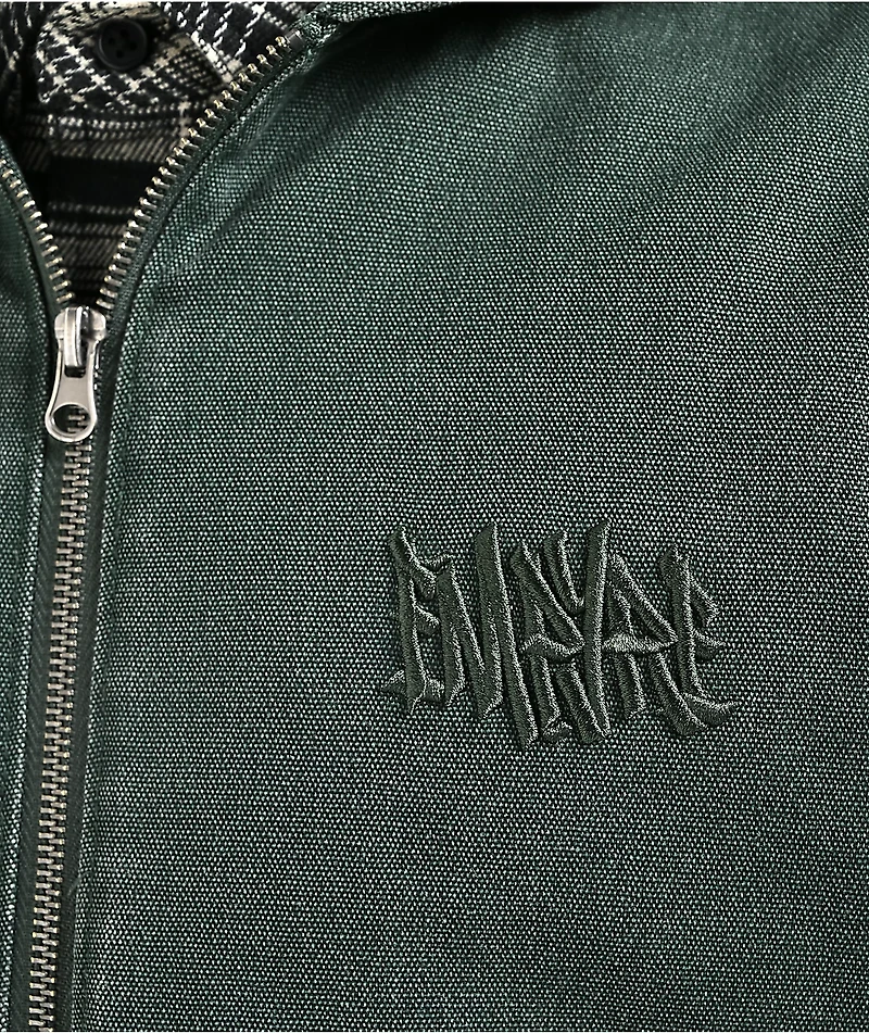 Empyre Grate Green Wash Canvas Crop Jacket