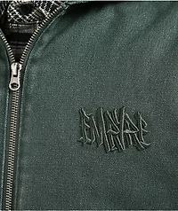Empyre Grate Green Wash Canvas Crop Jacket