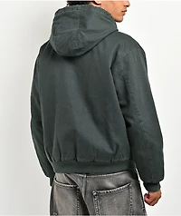 Empyre Grate Green Wash Canvas Crop Jacket