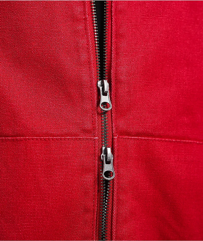 Empyre Grate Red Hooded Canvas Jacket