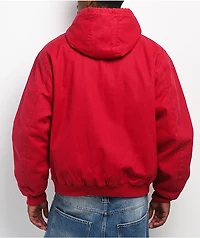 Empyre Grate Red Hooded Canvas Jacket