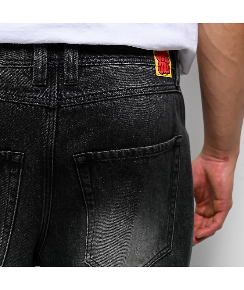 Empyre Grip Black & Brown Loose Fit Skate Jeans