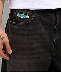 Empyre Grip Wash Brown Ultra Wide Skate Jeans