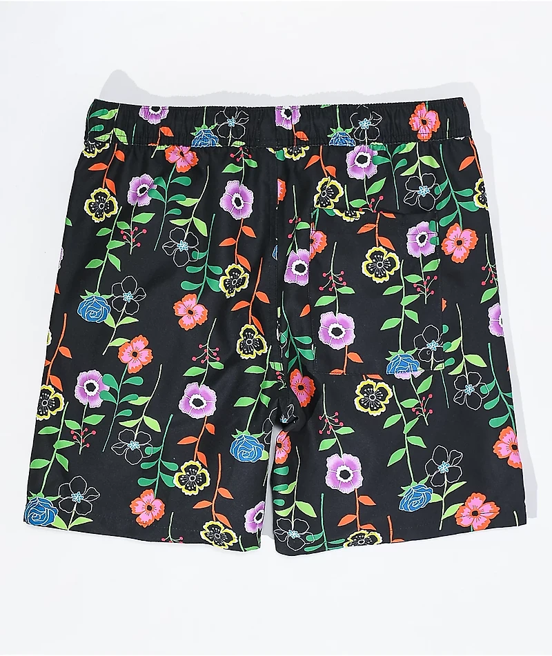 Empyre Grom Floral Black Board Shorts