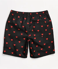 Empyre Grom Hearts Black & Red Board Shorts