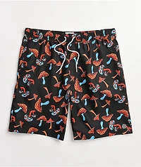 Empyre Grom Mushrooms Black Board Shorts
