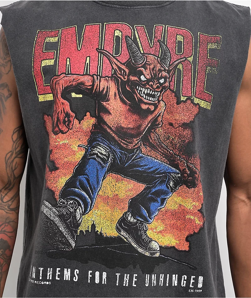 Empyre Grunge Devil Black Wash Tank Top