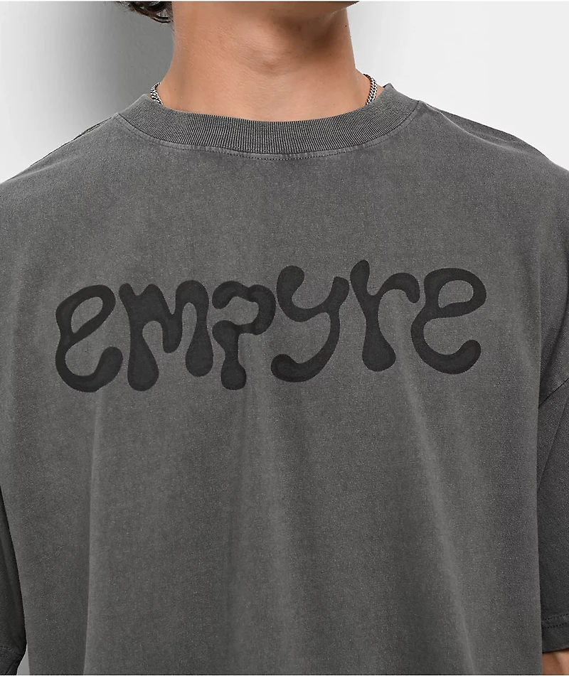 Empyre Grunge Flower Vintage Grey T-Shirt