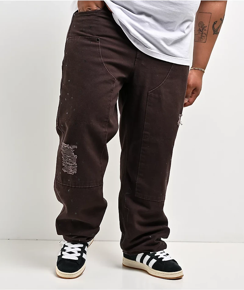 Empyre Hammer Dude Brown Canvas Loose Fit Skate Pants