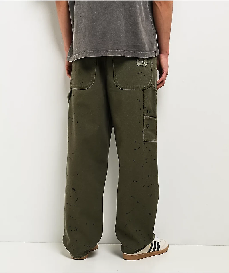 Empyre Hammer Man Green Canvas Loose Fit Carpenter Skate Pants