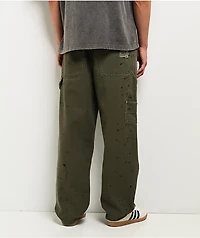 Empyre Hammer Man Green Canvas Loose Fit Carpenter Skate Pants