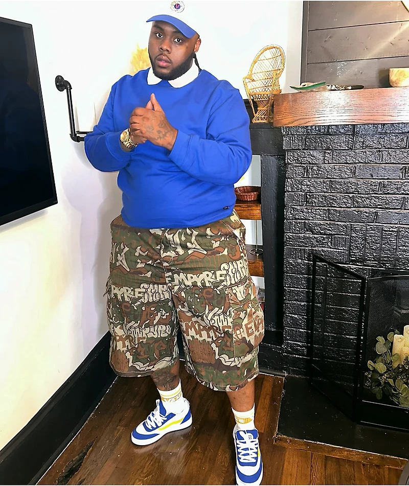 Empyre Handstyle Camo Ultra Loose Cargo Skate Shorts