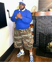 Empyre Handstyle Camo Ultra Loose Cargo Skate Shorts