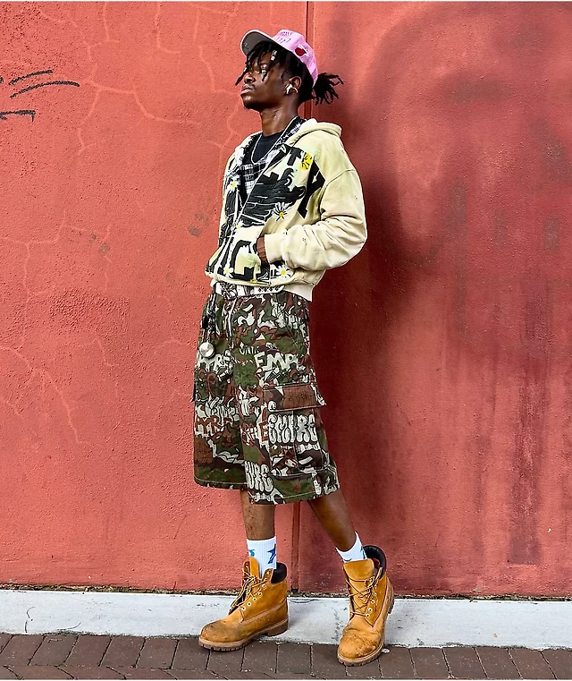 Empyre Handstyle Camo Ultra Loose Cargo Skate Shorts Mission Valley