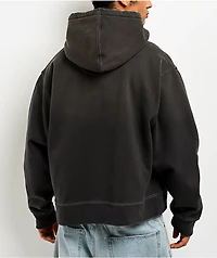 Empyre Hangnail Black Wash Crop Hoodie