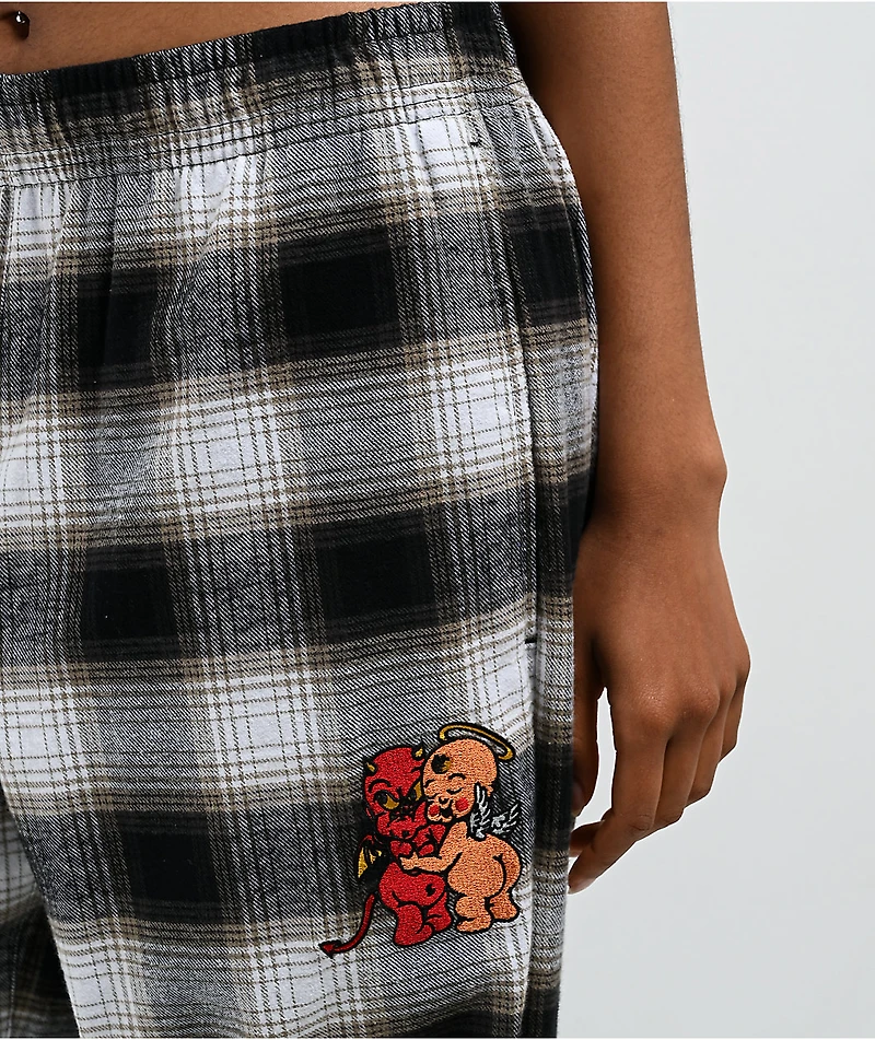 Empyre Heavenly Hugs! Black Plaid Lounge Pants