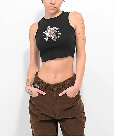 Empyre High Roller Black Crop Tank Top