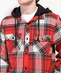 Empyre Hit Back Red Hooded Flannel Shirt